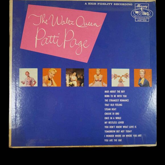 Patti Page Record LP 33 1/3 RPM The Waltz Queen Mercury 50's? Vinyl Vintage - Picture 1 of 10